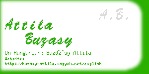 attila buzasy business card